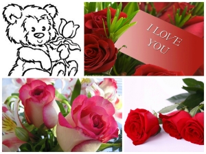 spcial red rose with love message